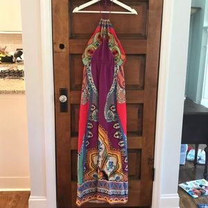 Flying tomato halter maxi dress colorful